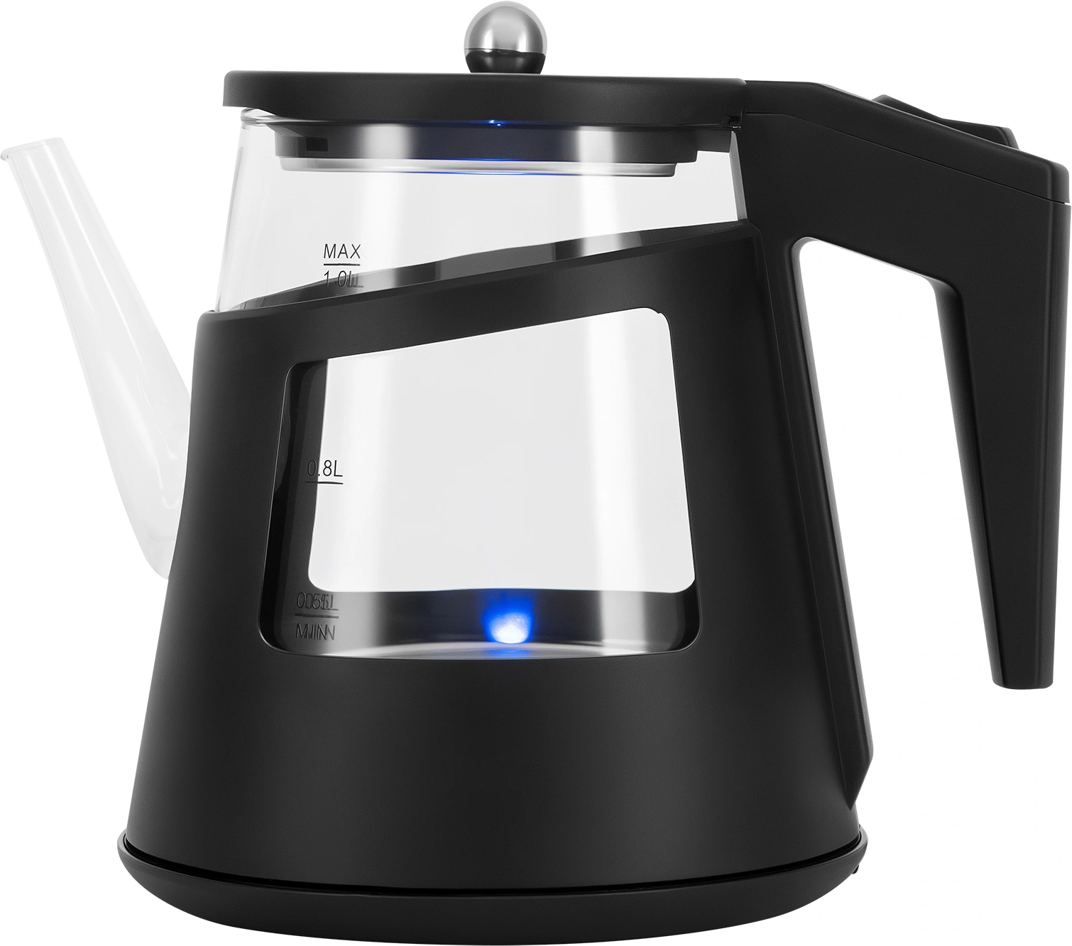 Чайник электрический Vitek VT-WK1083 1л. 1100Вт черный корпус: стекло — миниатюра 2