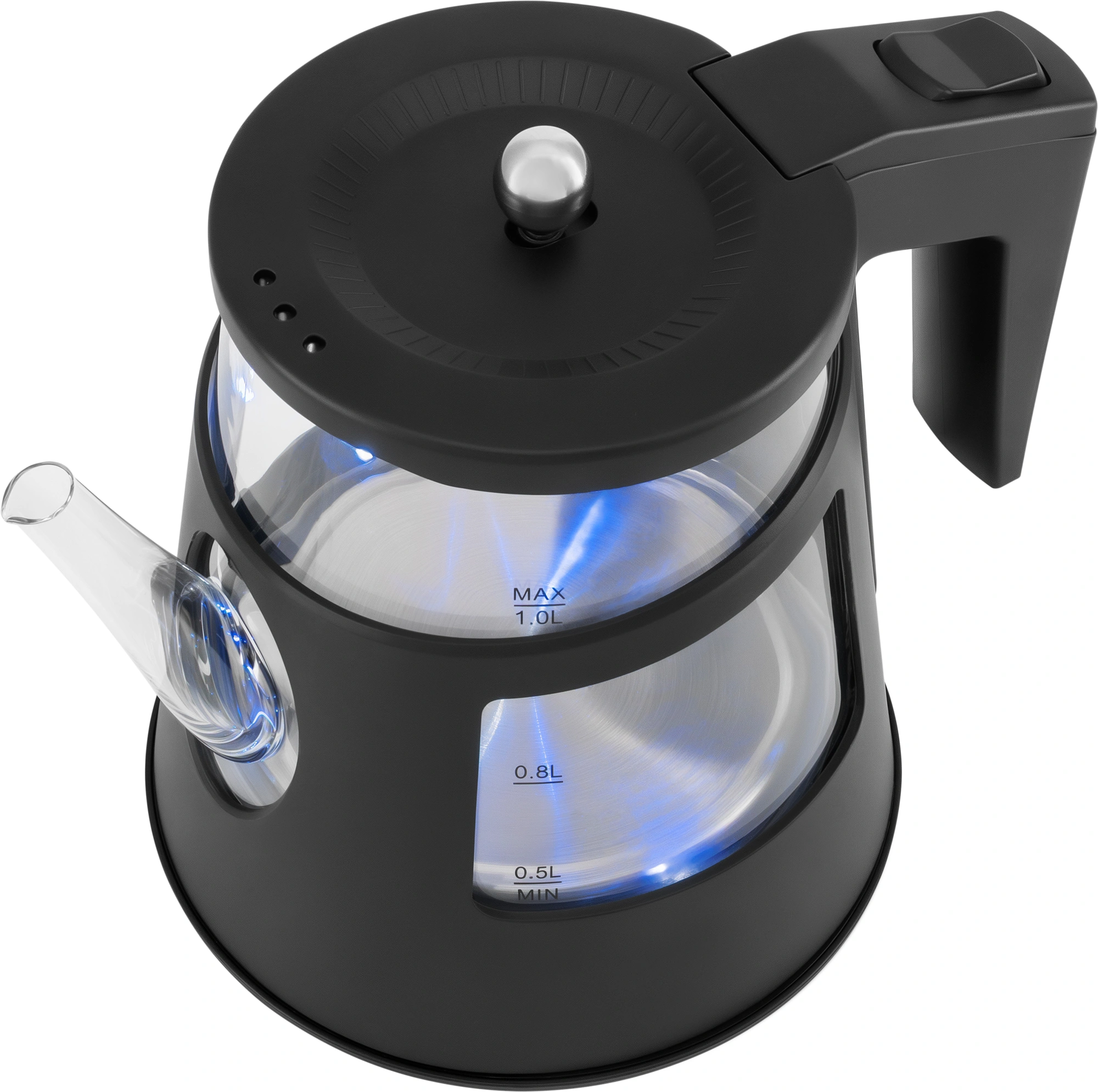 Чайник электрический Vitek VT-WK1083 1л. 1100Вт черный корпус: стекло — миниатюра 3