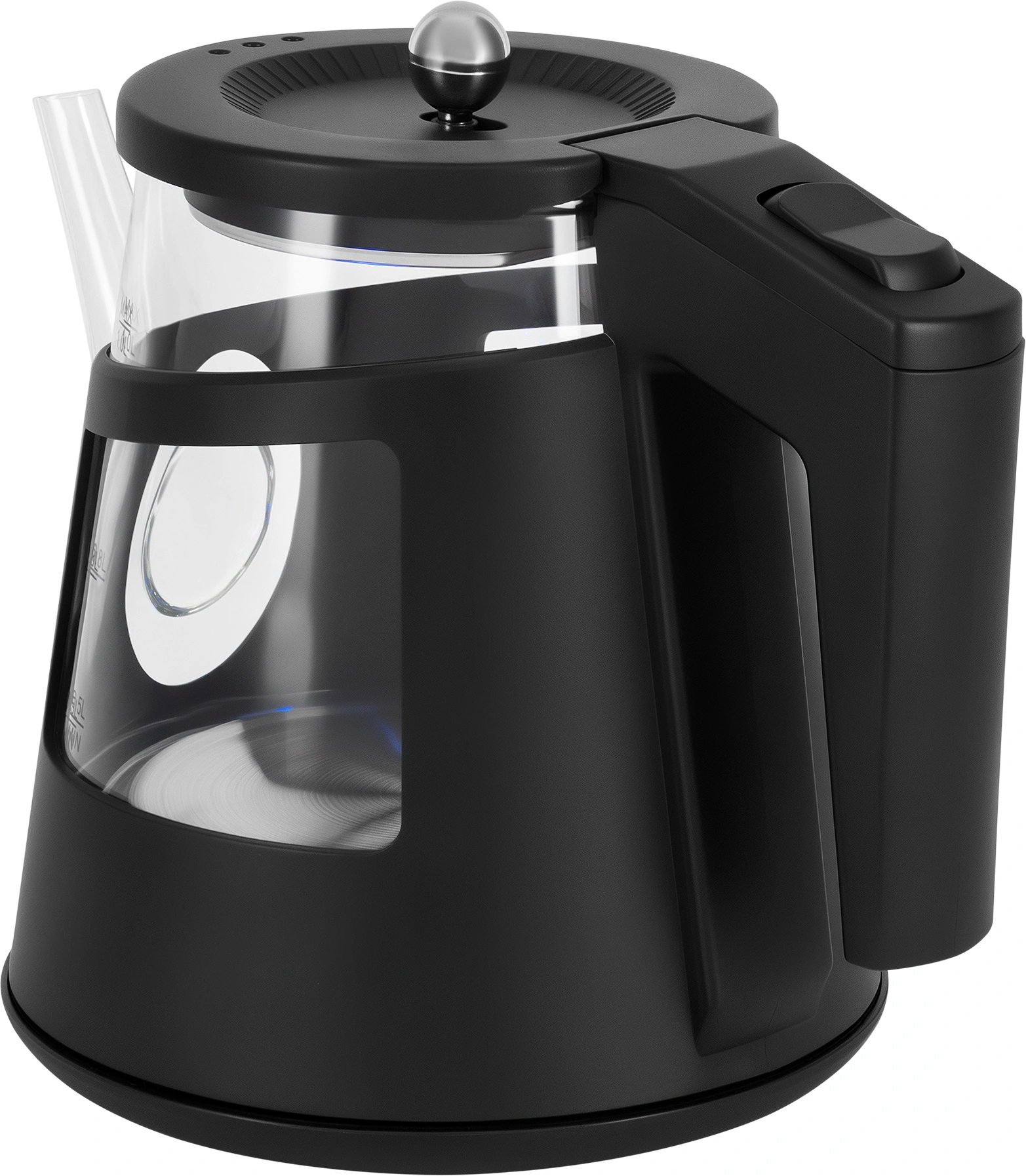 Чайник электрический Vitek VT-WK1083 1л. 1100Вт черный корпус: стекло — миниатюра 4