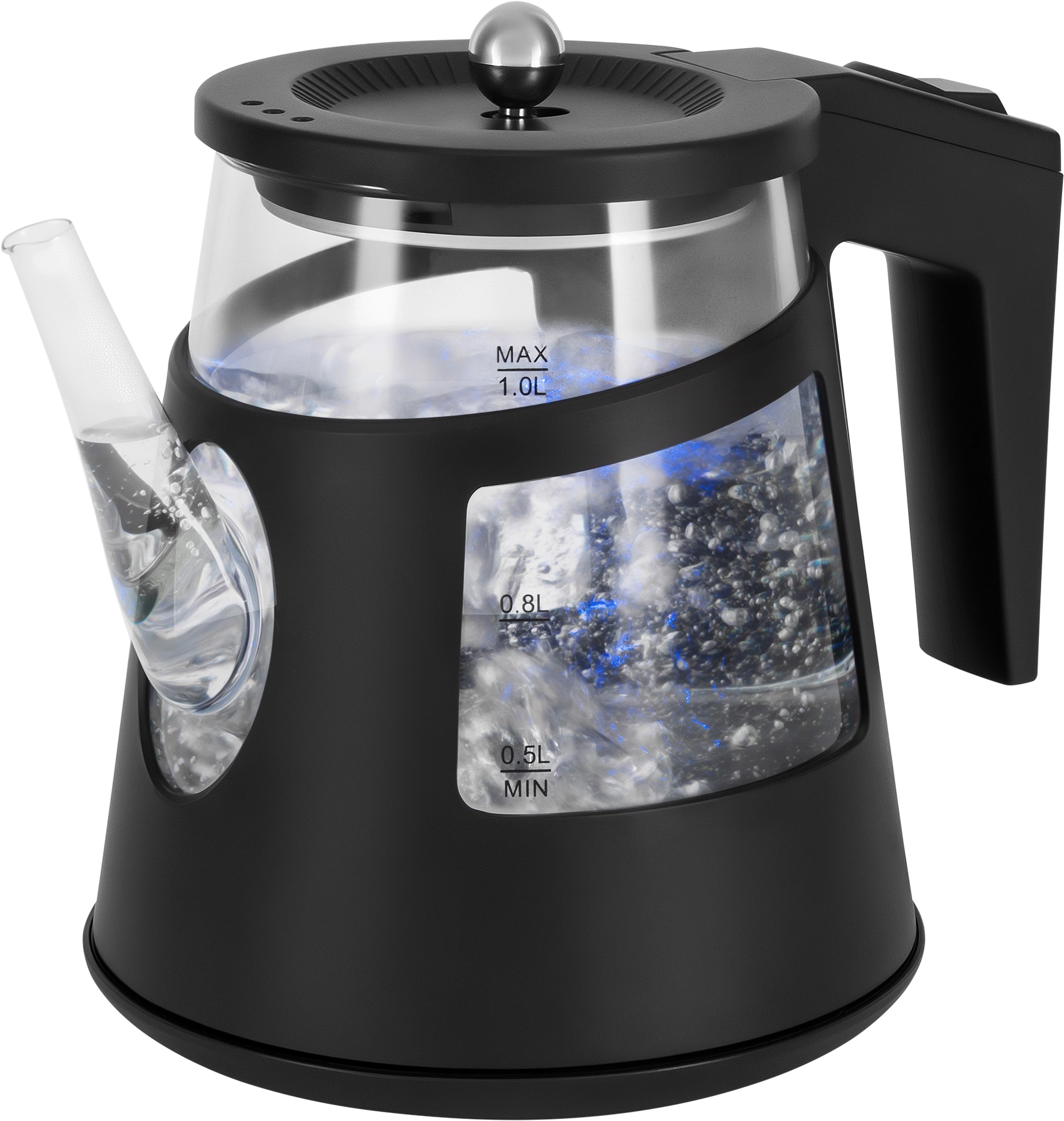 Чайник электрический Vitek VT-WK1083 1л. 1100Вт черный корпус: стекло — миниатюра 6