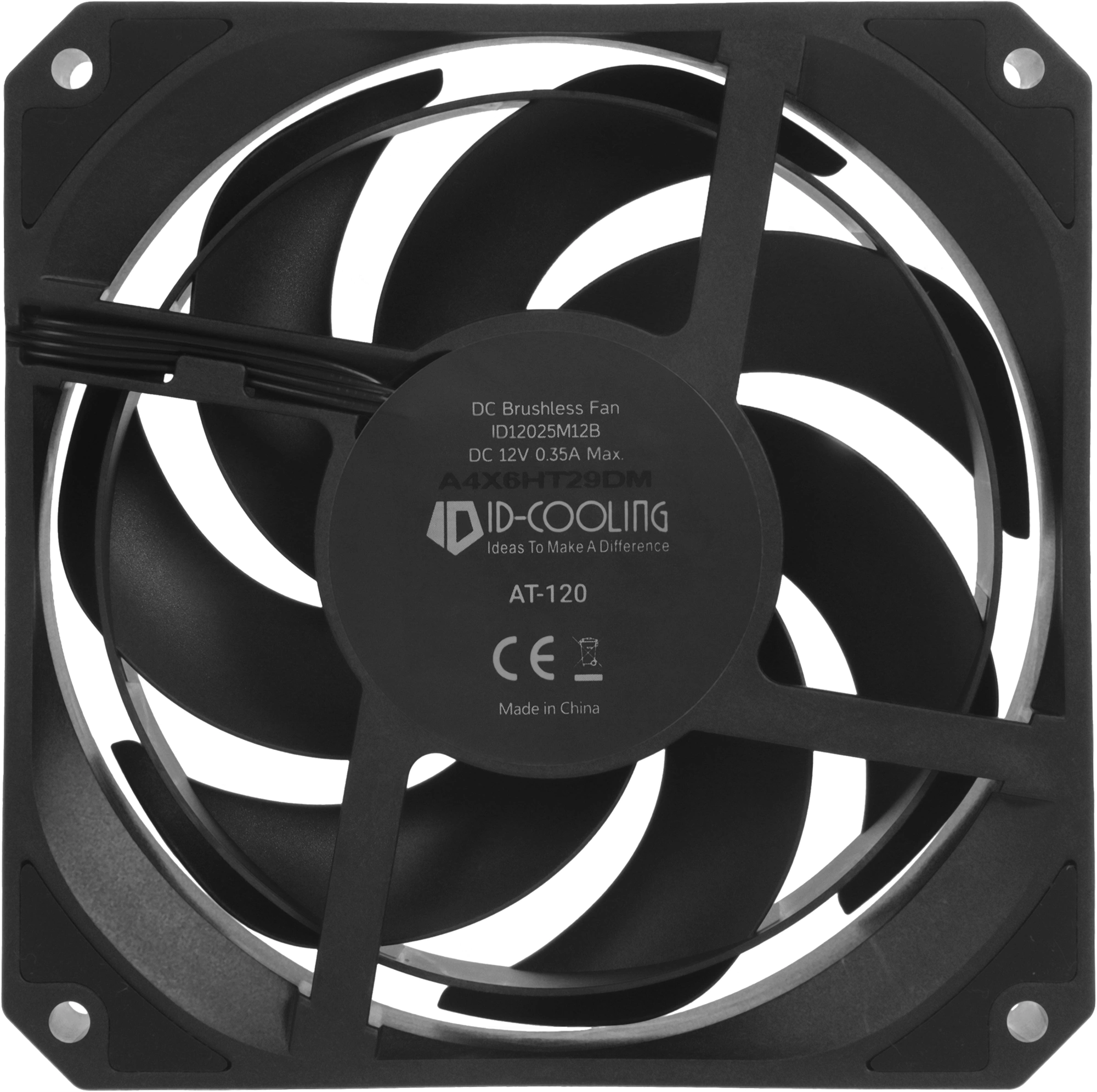 Вентилятор для корпуса ID-Cooling AT-120-K 120х120x25 черный 4-pin 36.5дБ Ret — миниатюра 8