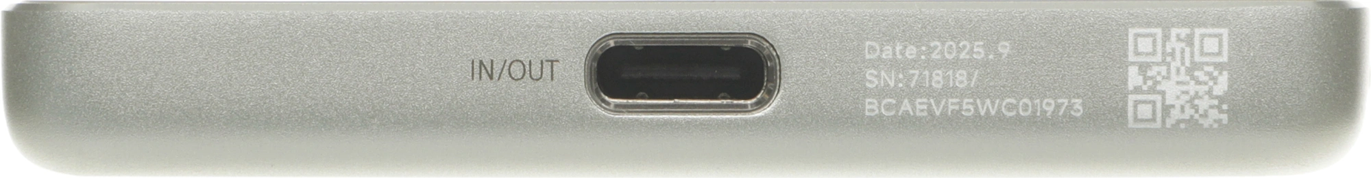 Мобильный аккумулятор Xiaomi Super Slim Magnetic 5000mAh QC3.0/PD3.0 22.5W 3A USB-C беспров.зар. золотистый (BHR08PLGL) — миниатюра 2