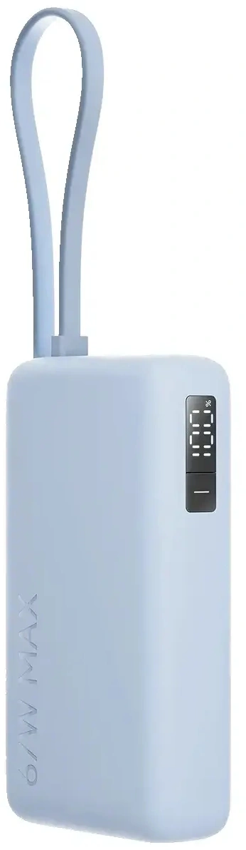 Мобильный аккумулятор Xiaomi BHR08NZGL 10000mAh QC3.0/PD3.0 67W 3.35A USB-A/USB-C голубой — фото 1