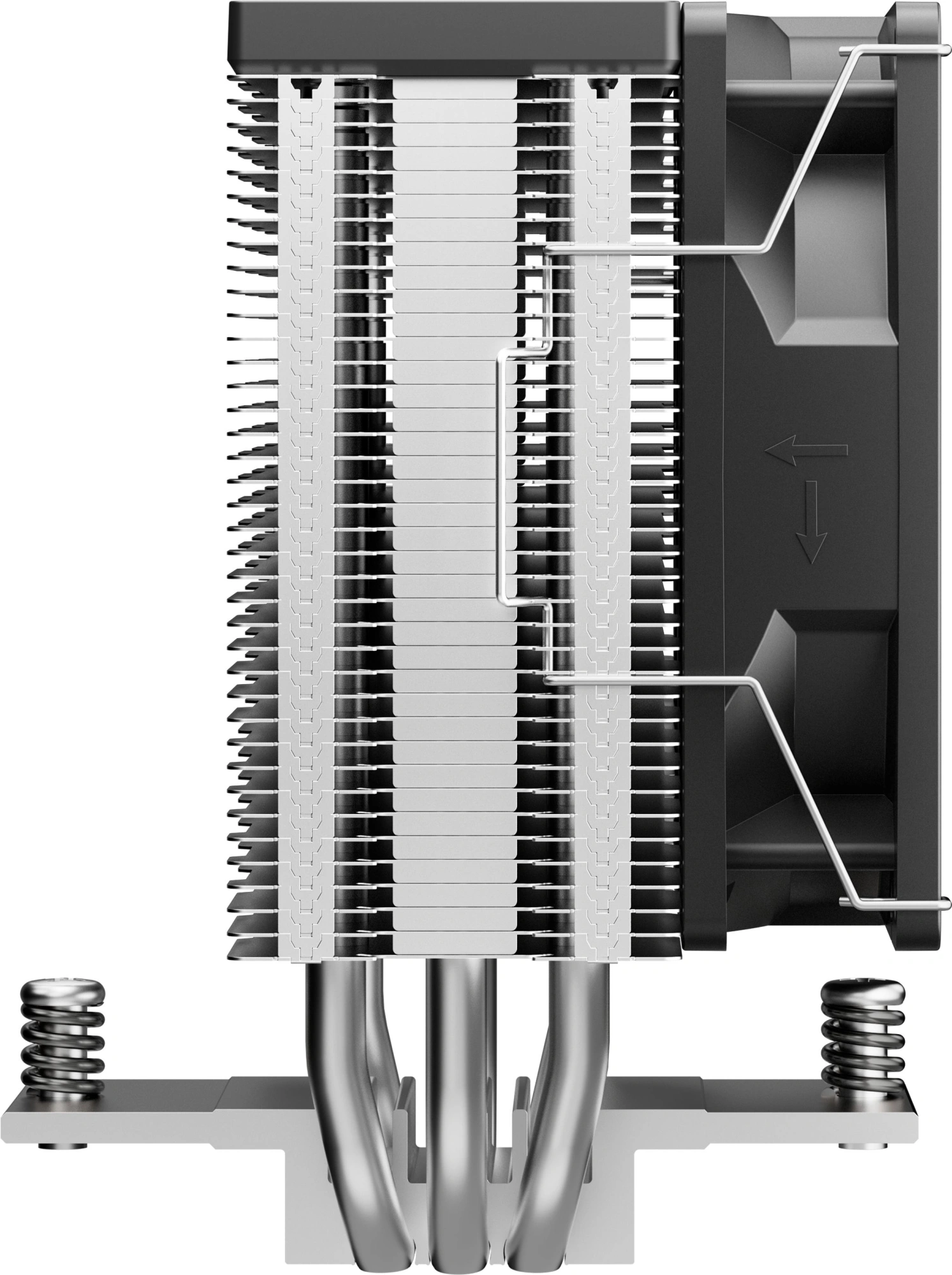 Устройство охлаждения(кулер) Deepcool AG300 G2 Soc-AM5/AM4/1200/1700/1851 серебристый/черный 4-pin 24.59-31dB Al+Cu 160W 416gr Ret (R-AG300-BKAMMG2) — миниатюра 4
