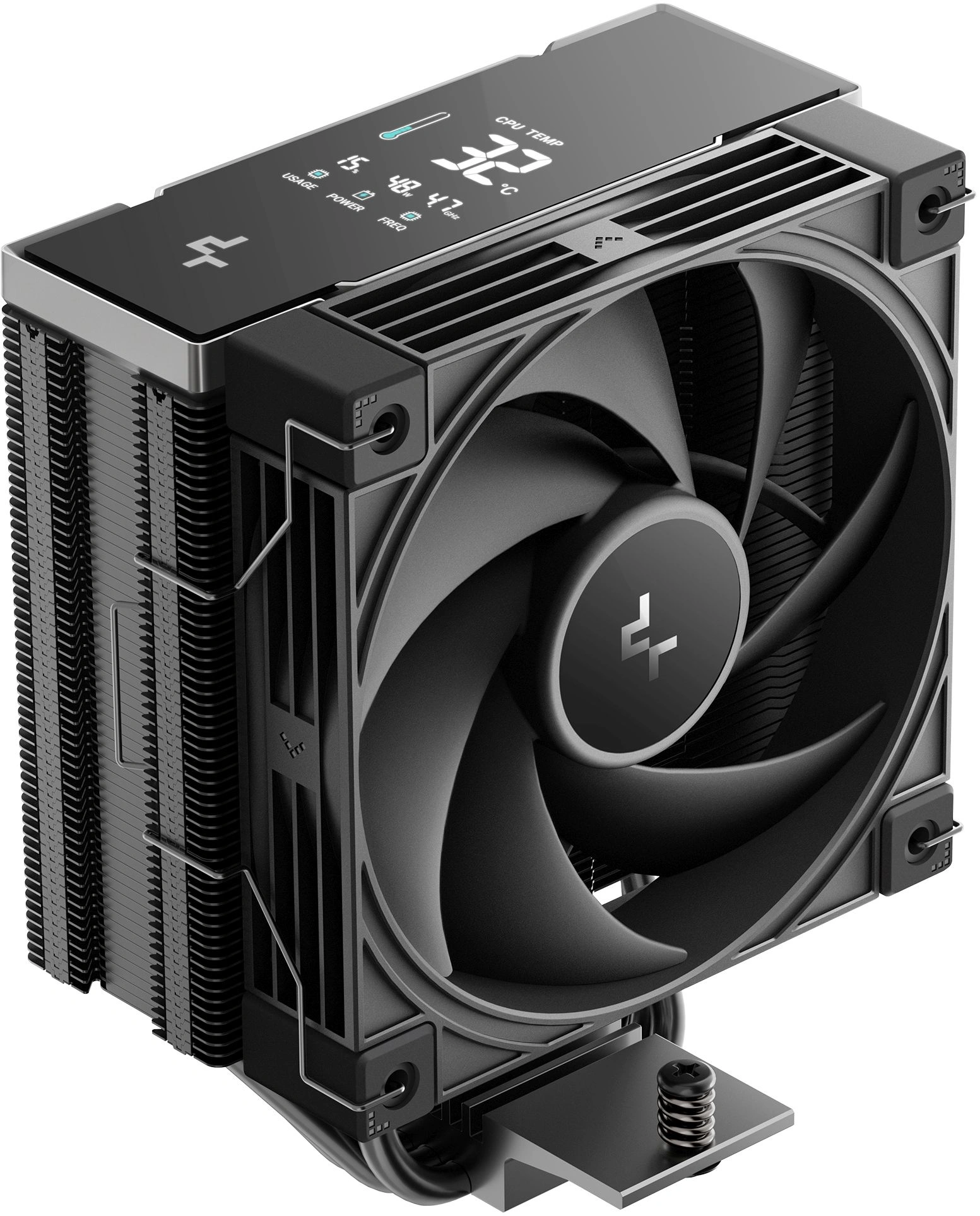 Устройство охлаждения(кулер) Deepcool AK400 G2 Digital NYX Soc-AM5/AM4/1200/1700/1851 черный 4-pin 31.45dB Al+Cu LCD 220W 958gr Ret (R-AK400G2-BKNNMN-GJD-1) — фото 1