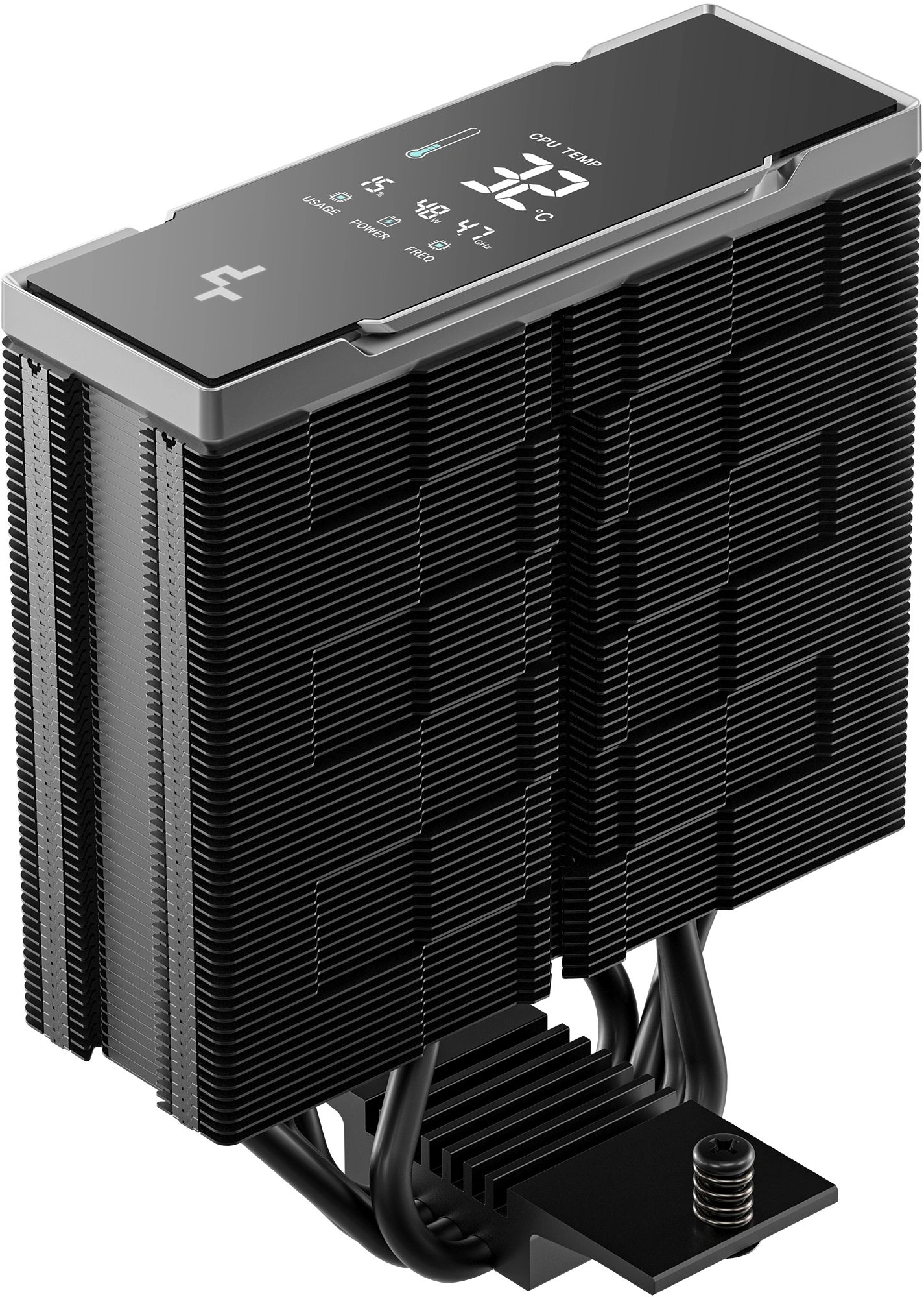 Устройство охлаждения(кулер) Deepcool AK400 G2 Digital NYX Soc-AM5/AM4/1200/1700/1851 черный 4-pin 31.45dB Al+Cu LCD 220W 958gr Ret (R-AK400G2-BKNNMN-GJD-1) — миниатюра 6