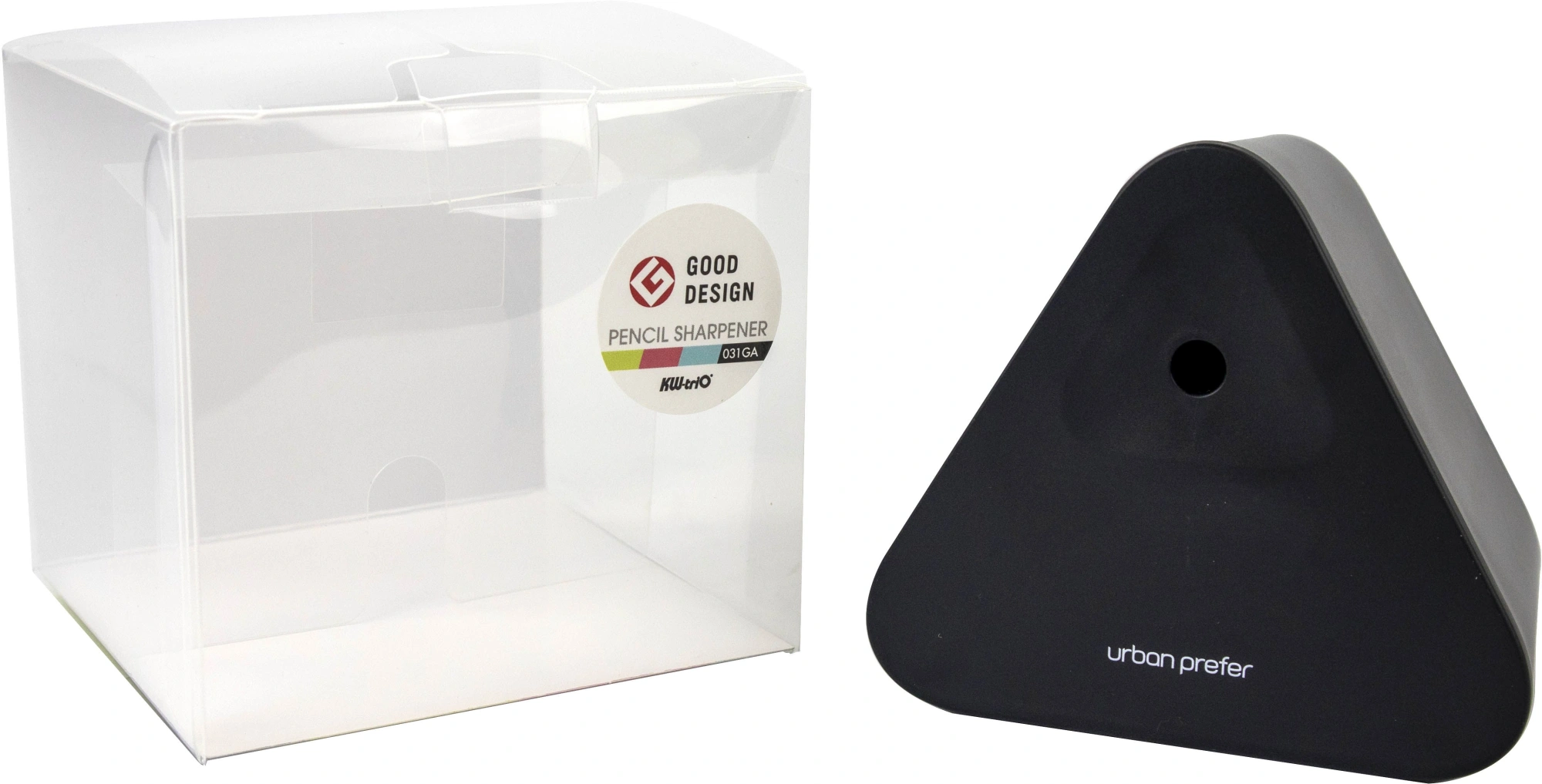 Точилка для карандашей механическая Kw-Trio 031GA-BLK 1 отверстие пластик черный — миниатюра 3