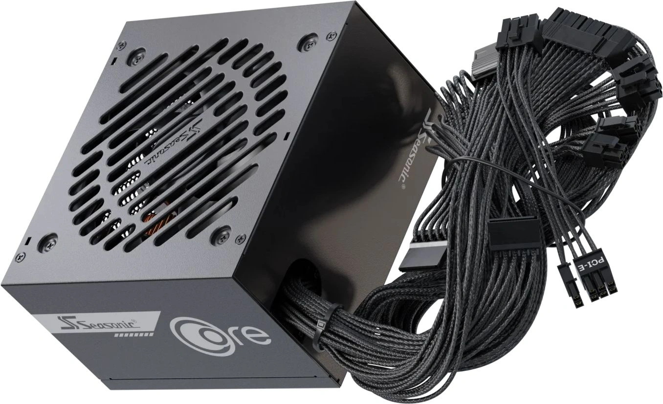 Блок питания Seasonic ATX 650W Core V2 GC-650 80+ gold (20+4pin) APFC 120mm fan 2xSATA RTL — миниатюра 5