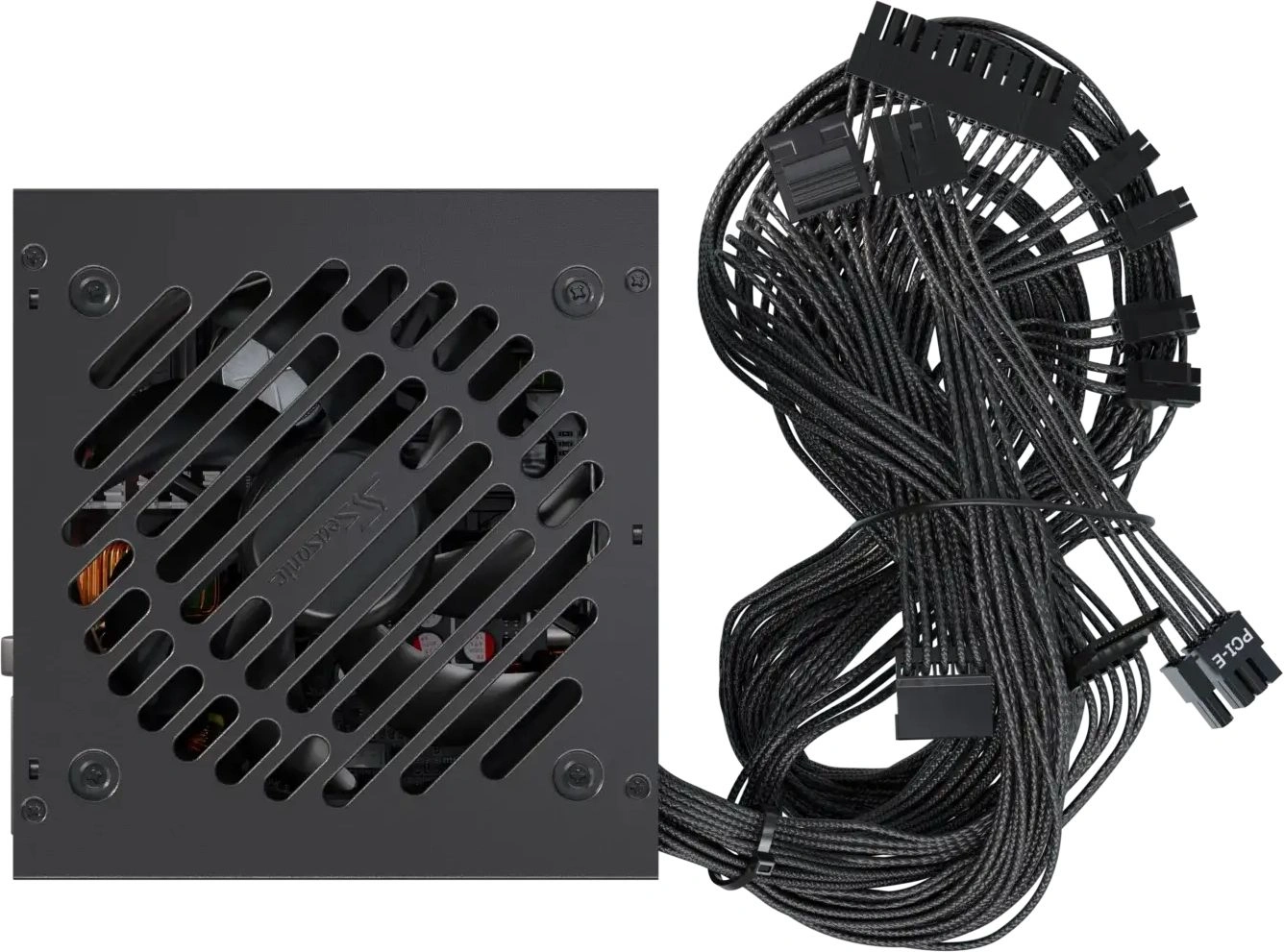 Блок питания Seasonic ATX 650W Core V2 GC-650 80+ gold (20+4pin) APFC 120mm fan 2xSATA RTL — миниатюра 4