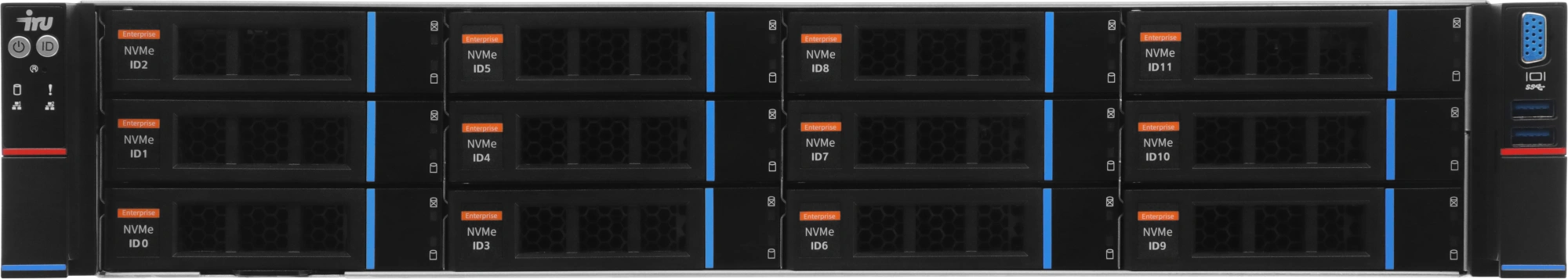 Сервер IRU Rock g2212ig5 2x6526Y 2x64Gb 9460-8i AST2600 2xGigEth 2x1600W w/o OS (2157120) — миниатюра 8