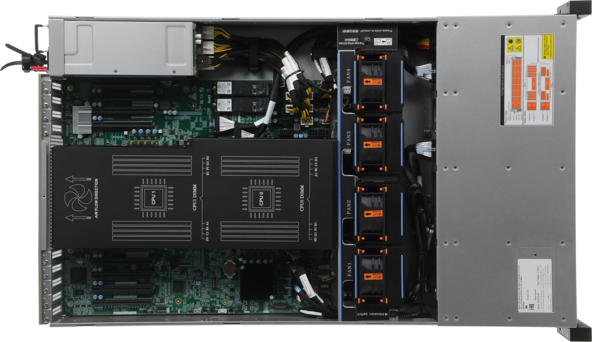 Сервер IRU Rock g2212ig5 2x6526Y 2x64Gb 9460-8i AST2600 2xGigEth 2x1600W w/o OS (2157120) — миниатюра 10