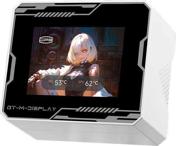 Система водяного охлаждения PcCooler GT360M Display ARGB Soc-AM5/AM4/1200/1700/1851 белый 4-pin 15-33.7dB Al LCD 310W Ret (GT360M-WHAWXX-GL) — миниатюра 2