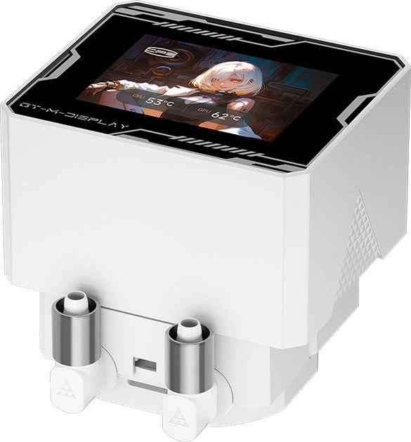 Система водяного охлаждения PcCooler GT360M Display ARGB Soc-AM5/AM4/1200/1700/1851 белый 4-pin 15-33.7dB Al LCD 310W Ret (GT360M-WHAWXX-GL) — миниатюра 3