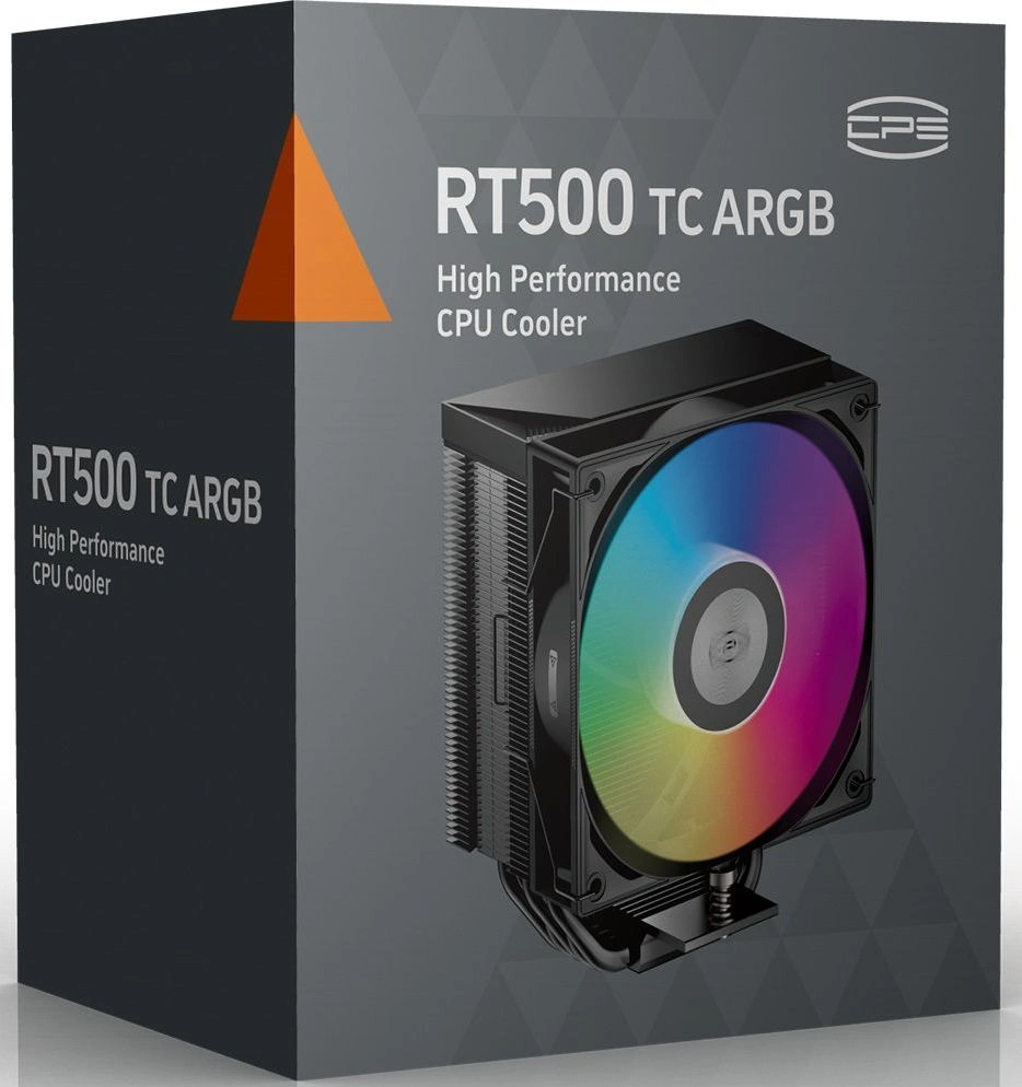 Устройство охлаждения(кулер) PcCooler RT500 TC ARGB Soc-AM5/AM4/1200/1700/1851 черный 4-pin 34.9dB Al+Cu 245W Ret (RT500TC-BKAWYX-GL) — миниатюра 2