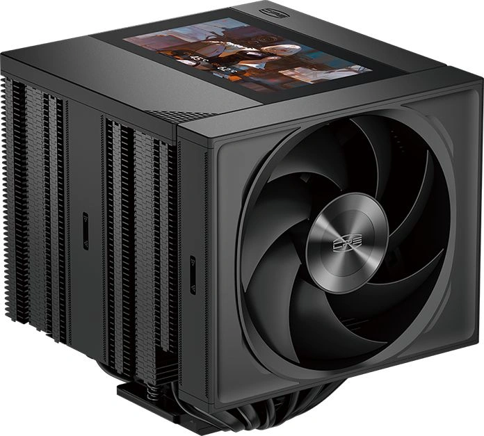 Устройство охлаждения(кулер) PcCooler RZ820 Display BK нет подсветки Soc-AM5/AM4/1200/1700/1851 черный 4-pin 15-27.1dB Al+Cu LCD 300W 1860gr Ret (RZ820-BKNWNY-GL) — фото 1