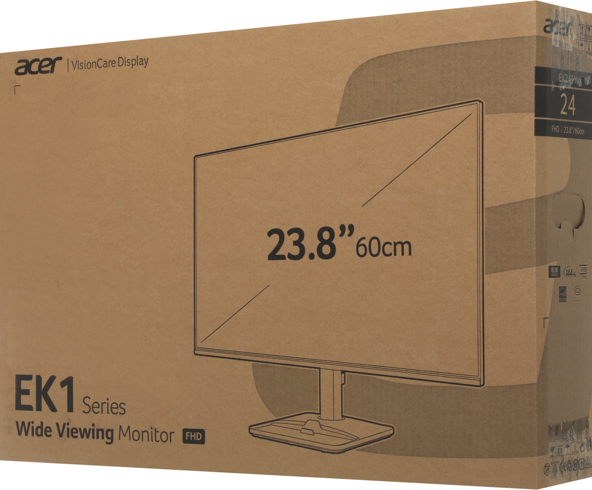 Монитор Acer 23.8" EK241YP0bmix черный VA LED 1ms 16:9 HDMI M/M матовая 250cd 178гр/178гр 1920x1080 144Hz FreeSync VGA FHD 2.68кг — миниатюра 9