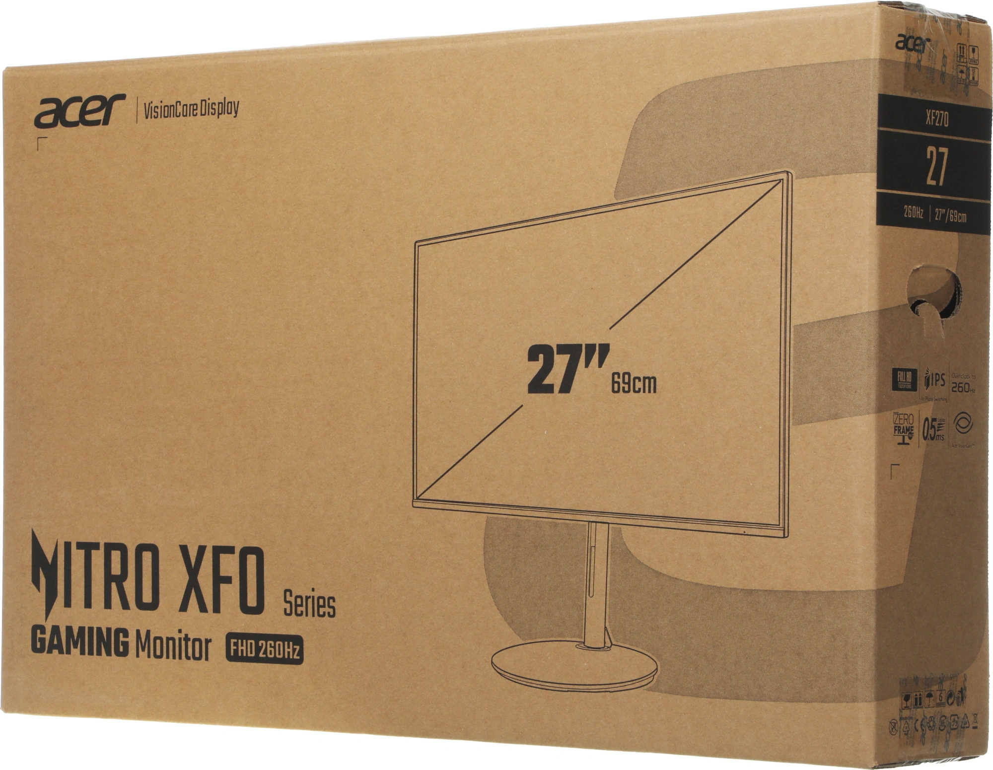 Монитор Acer 27" Nitro XF270W5biiph черный IPS LED 16:9 HDMI матовая HAS Piv 250cd 178гр/178гр 1920x1080 260Hz FreeSync Premium DP FHD 6.16кг — миниатюра 12