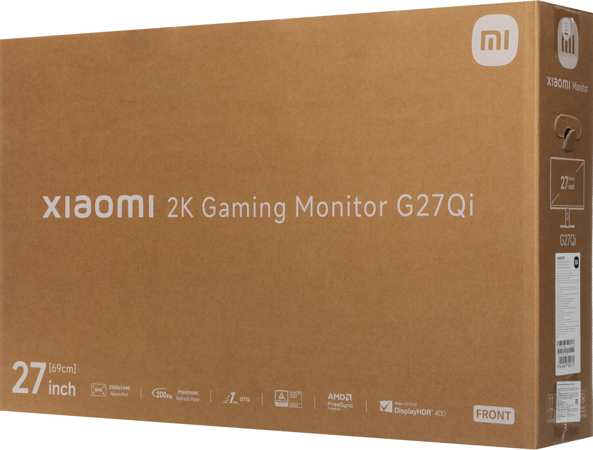 Монитор Xiaomi 27" 2K Monitor G27Qi 2026 черный IPS LED 16:9 HDMI матовая 1000:1 400cd 178гр/178гр 2560x1440 200Hz FreeSync Premium DP 2K 4.15кг — миниатюра 3