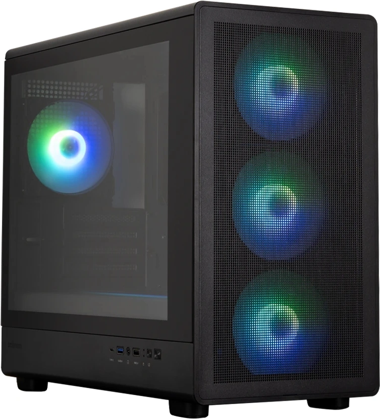 Корпус Zalman M5 черный без БП mATX 8x120mm 2x140mm 1xUSB2.0 1xUSB3.0 audio bott PSU — фото 1