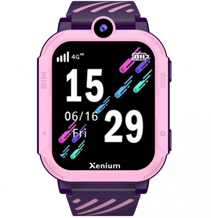 Смарт-часы Xenium W600 1.83" AMOLED корп.розовый рем.фиолетовый (CTW600PK/00) — фото 1
