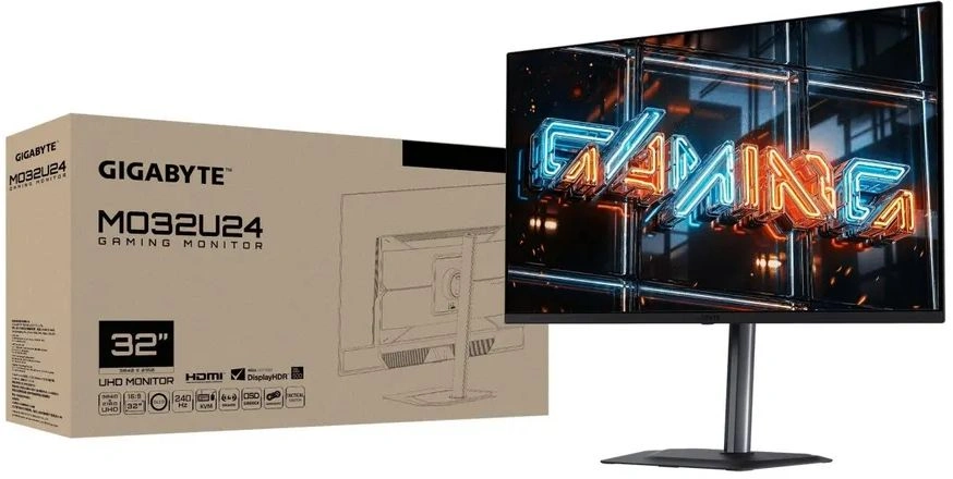 Монитор Gigabyte 31.5" MO32U24 черный QD OLED LED 16:9 HDMI M/M матовая HAS Piv 1500000:1 300cd 178гр/178гр 3840x2160 240Hz DP 4K USB 7.95кг — миниатюра 7