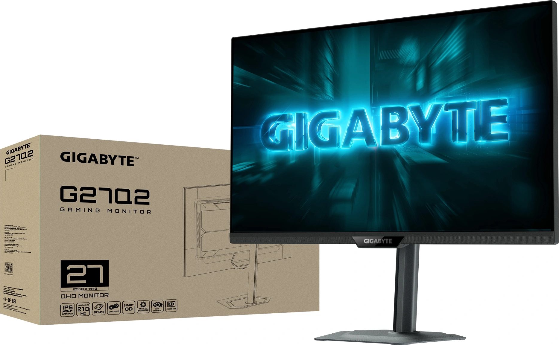 Монитор Gigabyte 27" G27Q2 черный IPS LED 16:9 HDMI полуматовая HAS Piv 1000:1 350cd 178гр/178гр 2560x1440 200Hz DP 2K USB 6.32кг — миниатюра 7