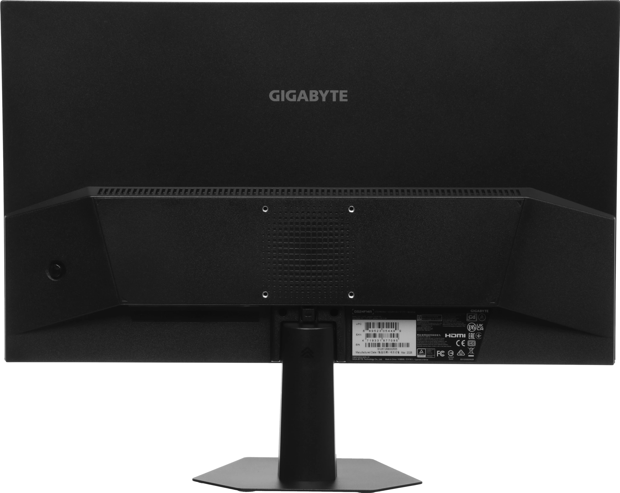 Монитор Gigabyte 23.8" GS24F14A черный IPS LED 16:9 HDMI матовая 400cd 178гр/178гр 1920x1080 144Hz DP FHD 3.16кг — миниатюра 12
