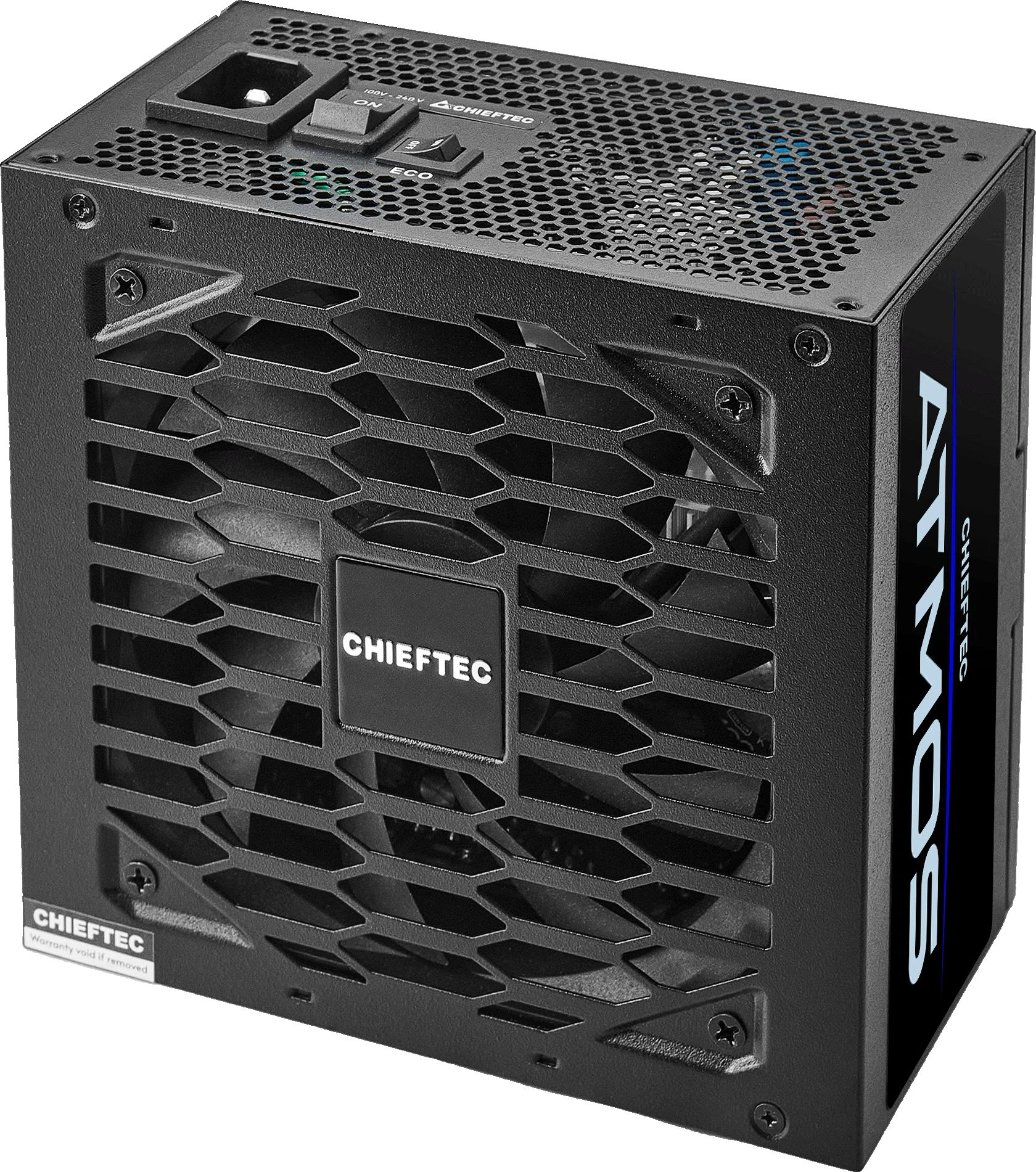Блок питания Chieftec ATX 850W Atmos CPX-850FC 80+ gold (20+4pin) APFC 120mm fan 9xSATA Cab Manag RTL — миниатюра 2
