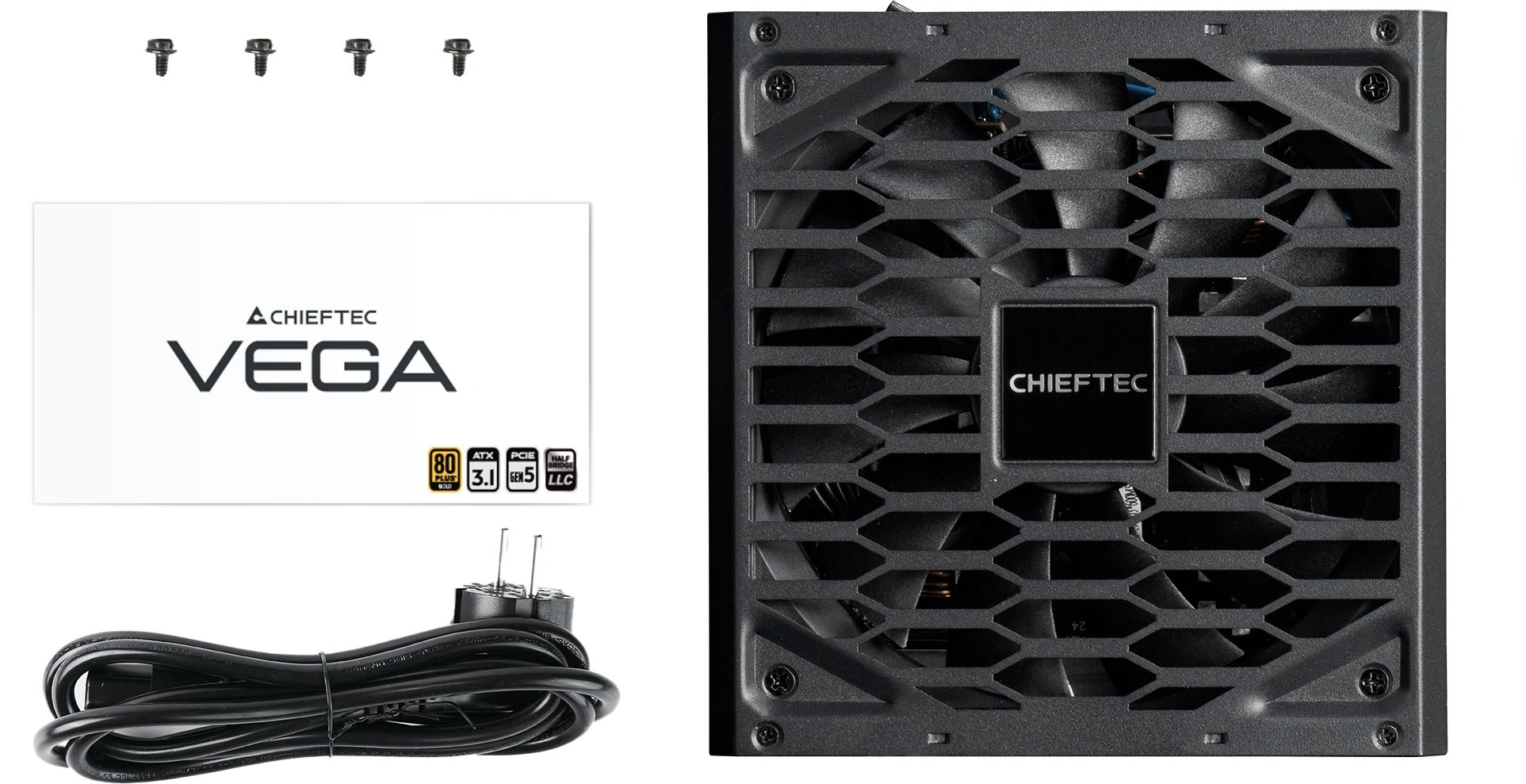Блок питания Chieftec ATX 850W Vega PPG-850-S 80+ gold (20+4pin) APFC 135mm fan 6xSATA RTL — миниатюра 6