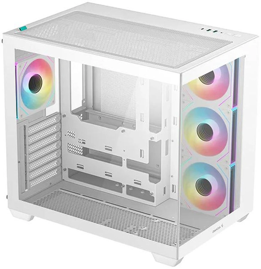 Корпус Deepcool CG530 4F белый без БП ATX 6x120mm 4x140mm 1xUSB3.0 audio bott PSU — фото 1