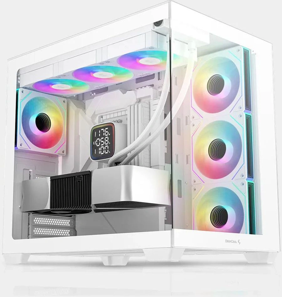 Корпус Deepcool CG530 4F белый без БП ATX 6x120mm 4x140mm 1xUSB3.0 audio bott PSU — миниатюра 2