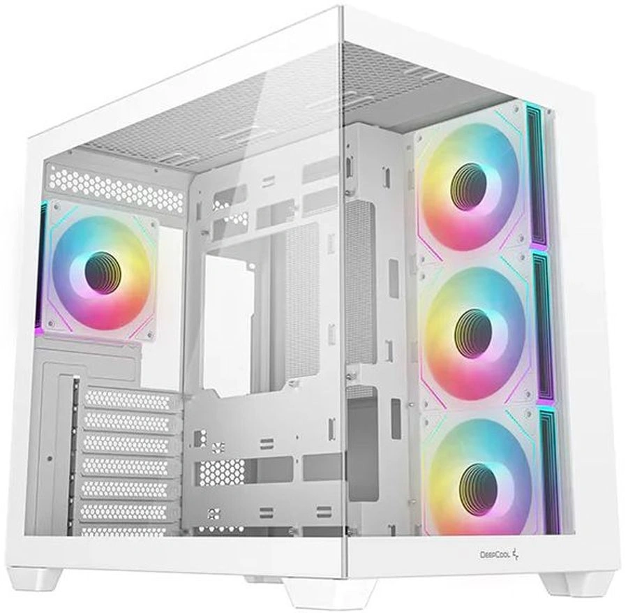 Корпус Deepcool CG530 4F белый без БП ATX 6x120mm 4x140mm 1xUSB3.0 audio bott PSU — миниатюра 3
