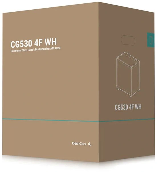 Корпус Deepcool CG530 4F белый без БП ATX 6x120mm 4x140mm 1xUSB3.0 audio bott PSU — миниатюра 7