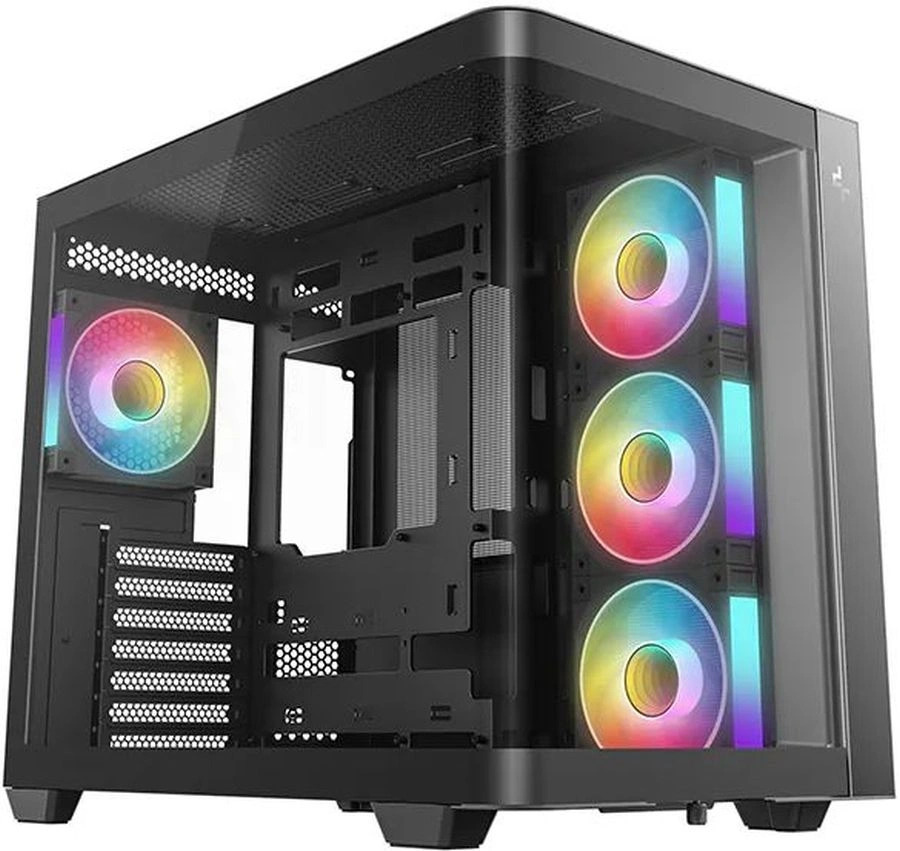 Корпус Deepcool CG530U 4F черный без БП ATX 6x120mm 4x140mm 2xUSB3.0 audio bott PSU — фото 1