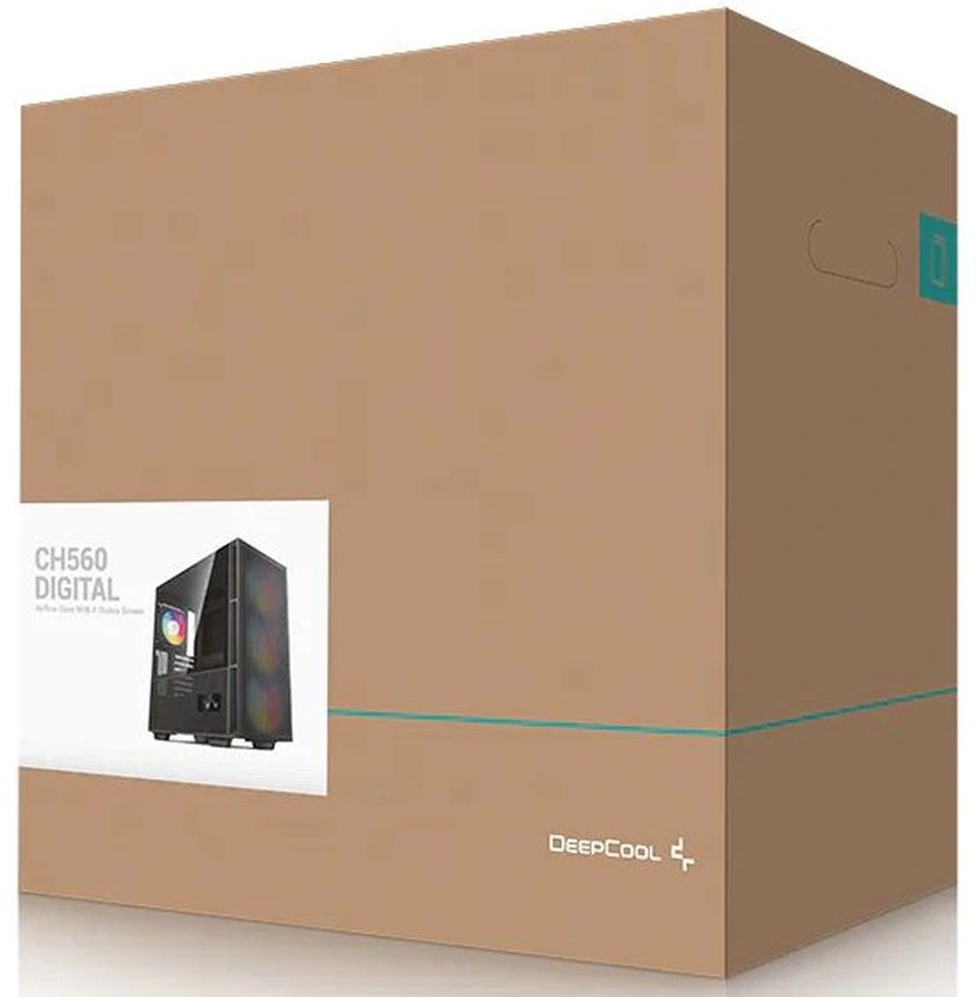 Корпус Deepcool CH560 Digital черный без БП ATX 8x120mm 3x140mm 1xUSB3.0 audio bott PSU — фото 1