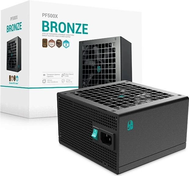 Блок питания Deepcool ATX 500W GamerStorm PF500X 80+ bronze (20+4pin) APFC 120mm fan 6xSATA RTL — миниатюра 7