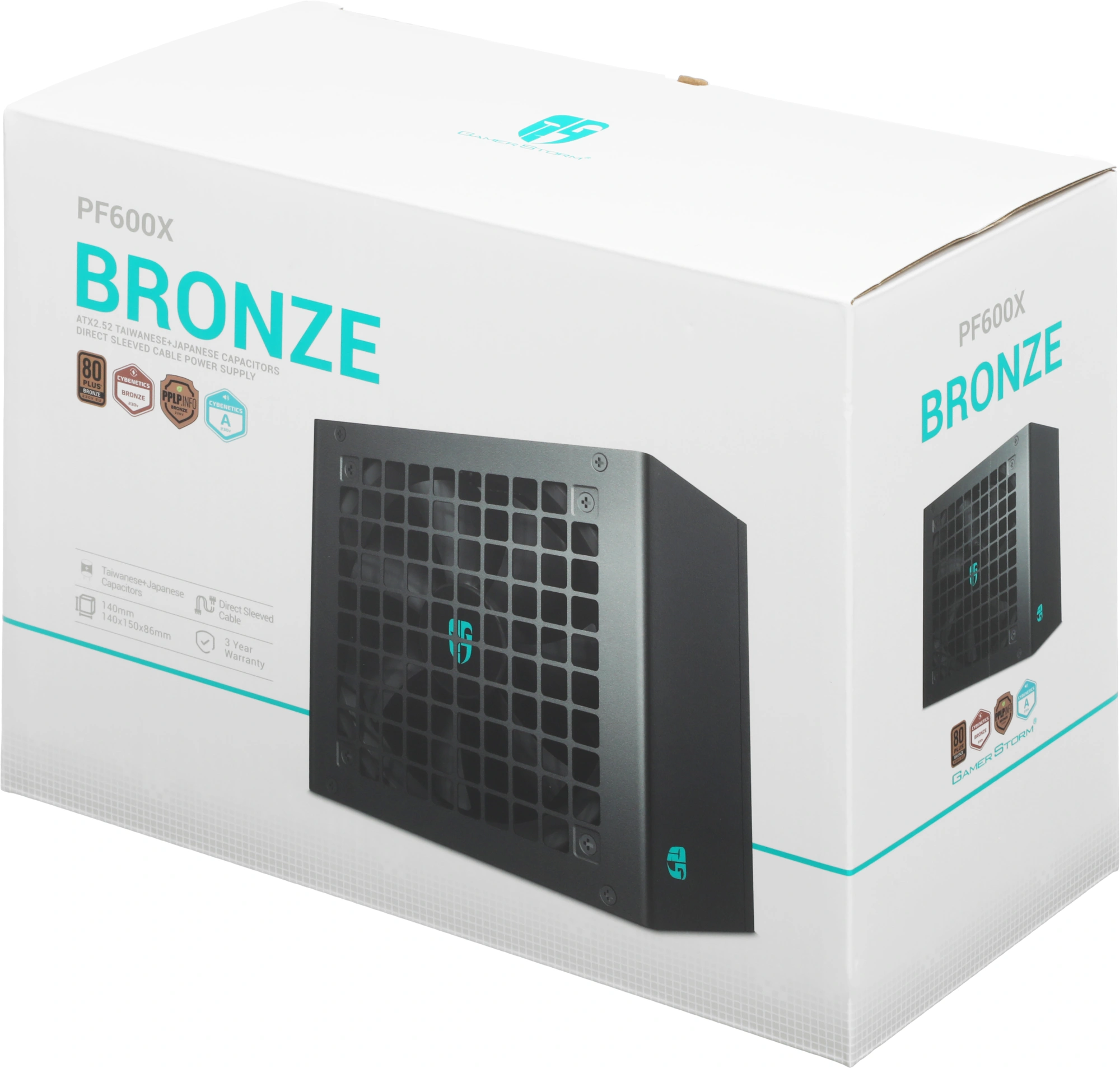 Блок питания Deepcool ATX 600W GamerStorm PF600X 80+ bronze (20+4pin) APFC 120mm fan 6xSATA RTL — миниатюра 7