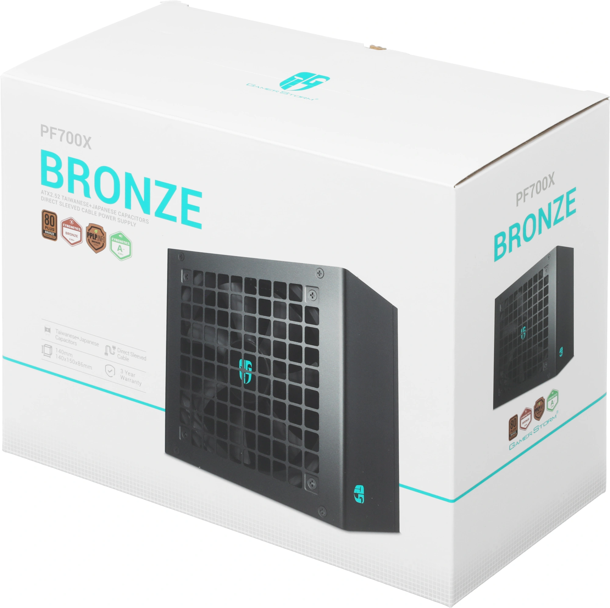 Блок питания Deepcool ATX 700W GamerStorm PF700X 80+ bronze (20+4pin) APFC 120mm fan 6xSATA RTL — миниатюра 13
