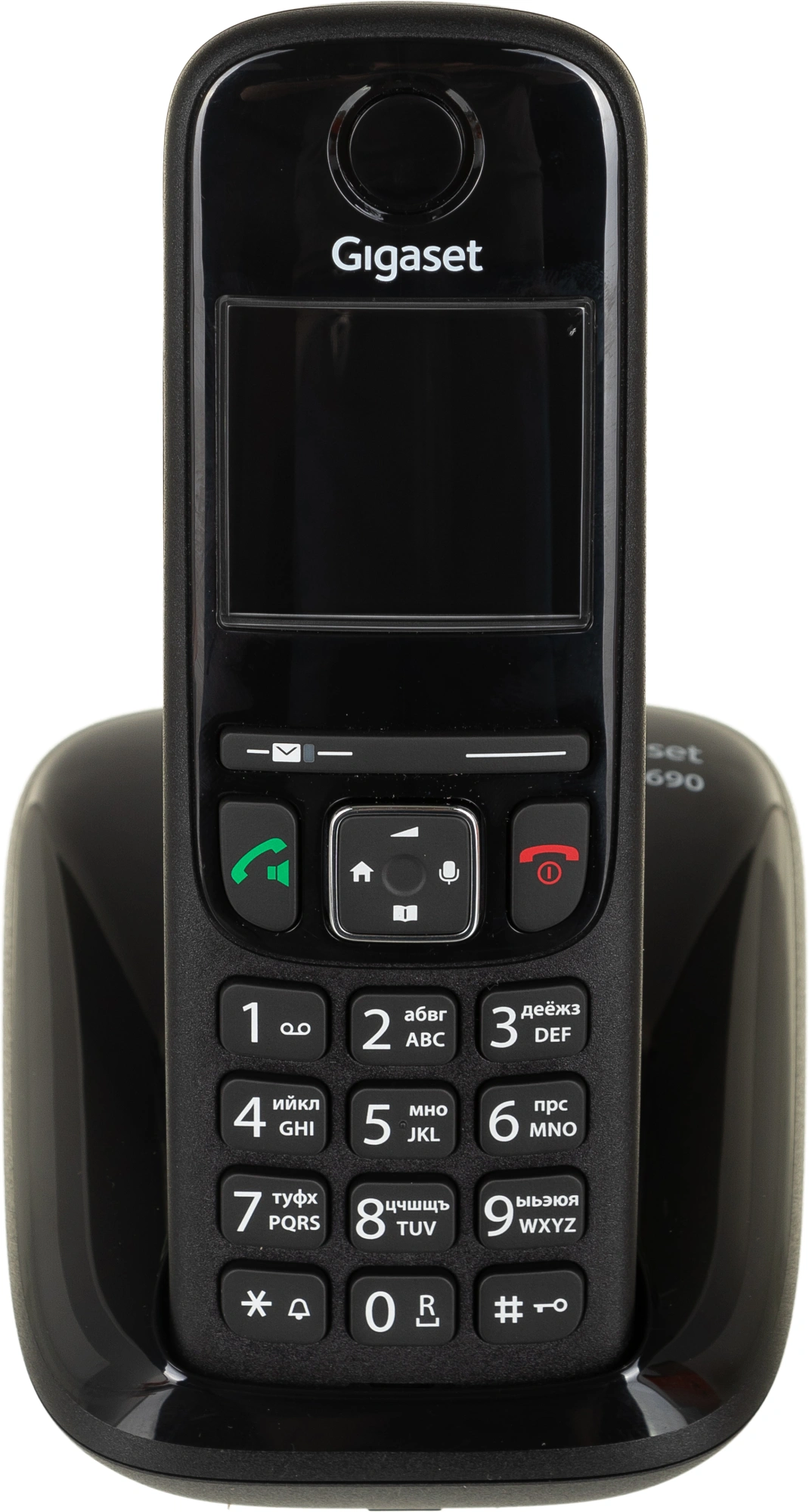 Р/Телефон Dect Gigaset AS690 черный АОН — фото 1