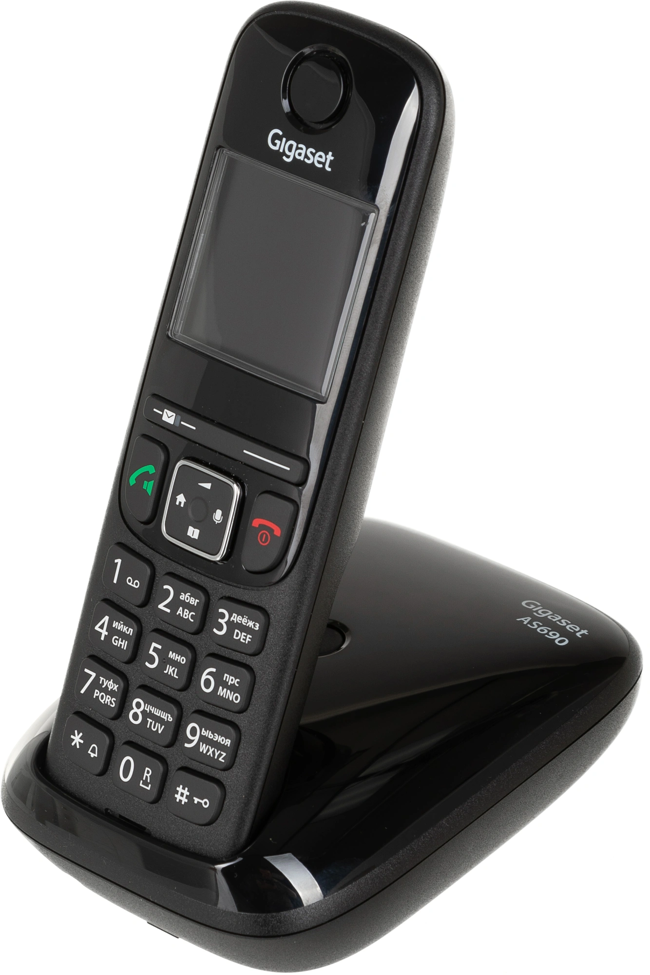 Р/Телефон Dect Gigaset AS690 черный АОН — миниатюра 3