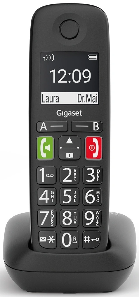 Р/Телефон Dect Gigaset E290 черный АОН — миниатюра 4