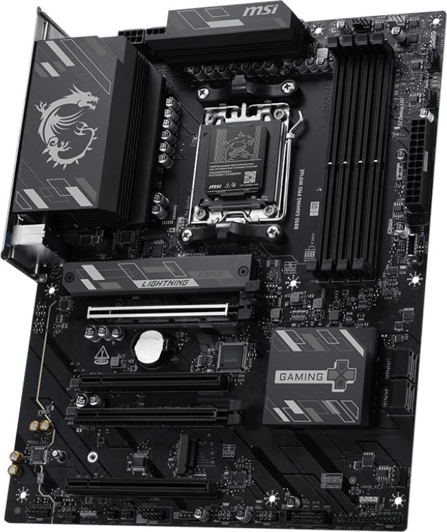 Материнская плата MSI B850 GAMING PRO WIFI6E Socket AM5 AMD B850 4xDDR5 ATX AC`97 8ch(7.1) 2.5Gg RAID+HDMI+DP — миниатюра 2