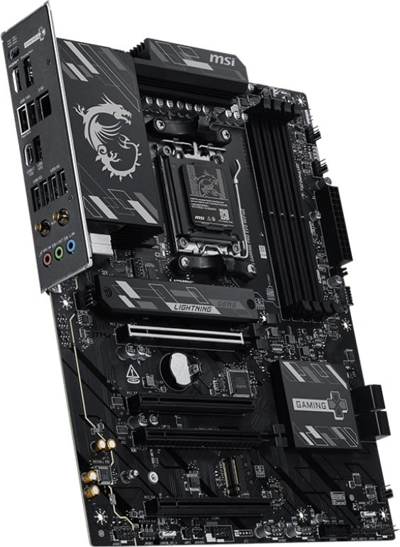 Материнская плата MSI B850 GAMING PRO WIFI6E Socket AM5 AMD B850 4xDDR5 ATX AC`97 8ch(7.1) 2.5Gg RAID+HDMI+DP — миниатюра 3