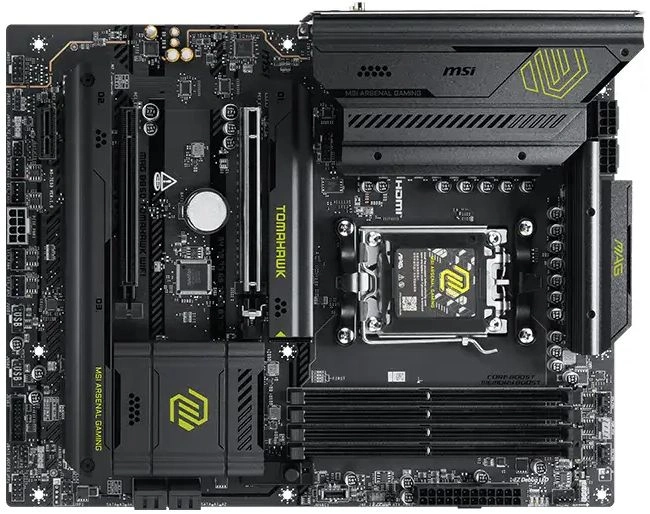 Материнская плата MSI MAG B850 TOMAHAWK WIFI Socket AM5 AMD B850 4xDDR5 ATX AC`97 8ch(7.1) 5Gigabit RAID+HDMI — фото 1