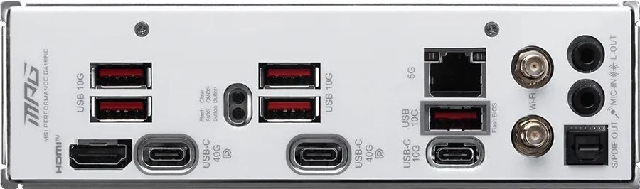 Материнская плата MSI MPG X870I EDGE TI EVO WIFI Socket AM5 AMD X870E 2xDDR5 mini-ITX AC`97 8ch(7.1) 5Gigabit RAID+HDMI — миниатюра 5