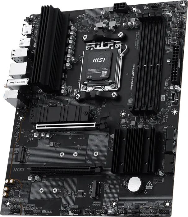Материнская плата MSI PRO B840-S EVO WIFI6E Socket AM5 AMD B840 4xDDR5 ATX AC`97 8ch(7.1) 2.5Gg RAID+HDMI — миниатюра 3