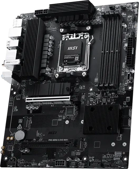 Материнская плата MSI PRO B850-S EVO WIFI Socket AM5 AMD B850 4xDDR5 ATX AC`97 8ch(7.1) 5Gigabit RAID+HDMI+DP — миниатюра 3
