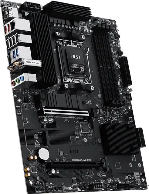Материнская плата MSI PRO B850-S EVO WIFI Socket AM5 AMD B850 4xDDR5 ATX AC`97 8ch(7.1) 5Gigabit RAID+HDMI+DP — миниатюра 4