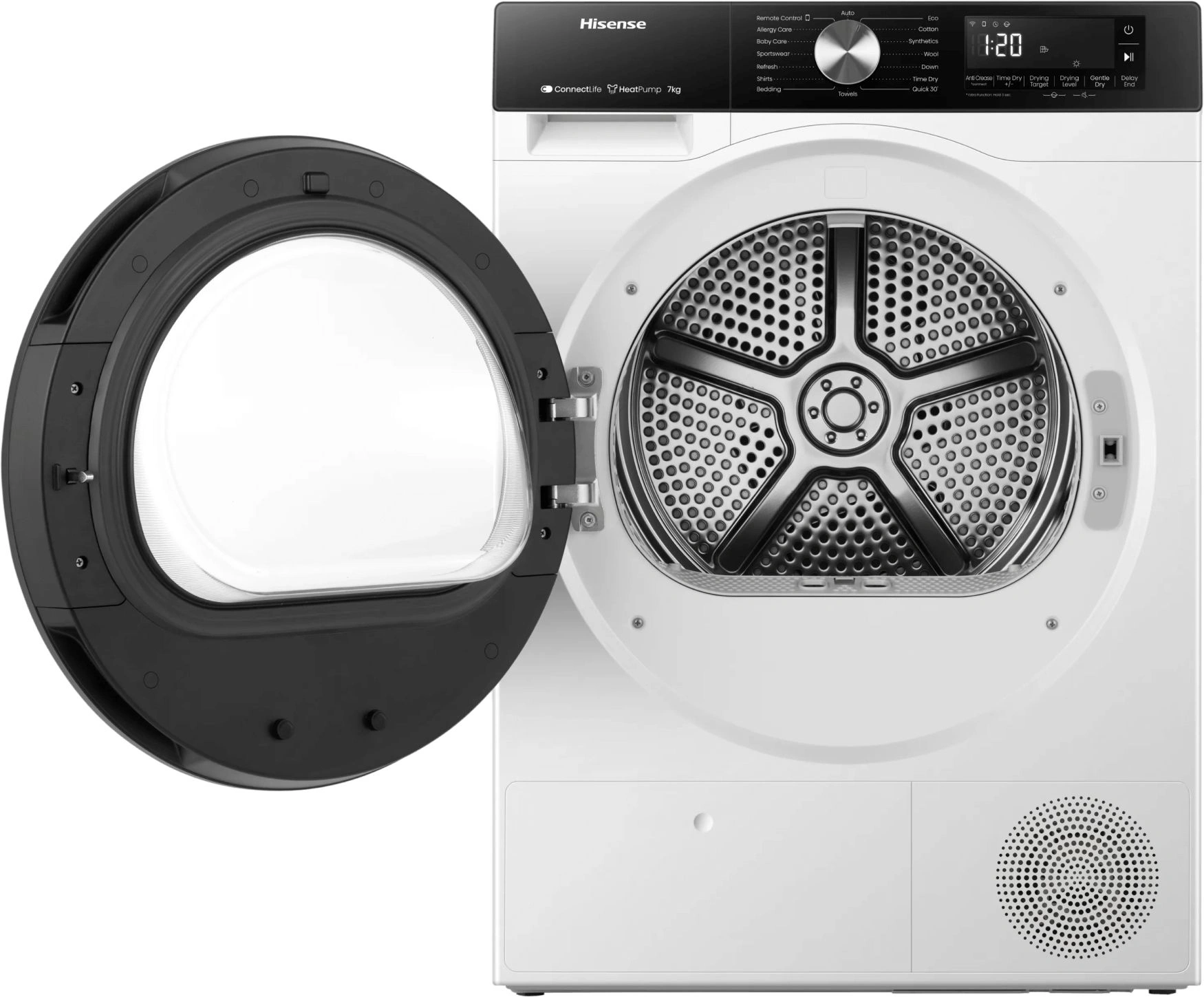 Сушильная машина Hisense DH3S702UWDE пан.англ. кл.энер.:A++ макс.загр.:7кг белый — миниатюра 4