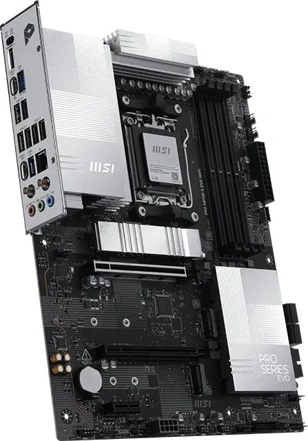 Материнская плата MSI PRO X870E-S EVO WIFI Socket AM5 AMD X870E 4xDDR5 ATX AC`97 8ch(7.1) 5Gigabit RAID+HDMI — миниатюра 2